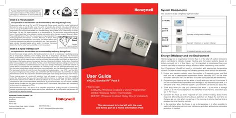 honeywell sundial rf2 manual